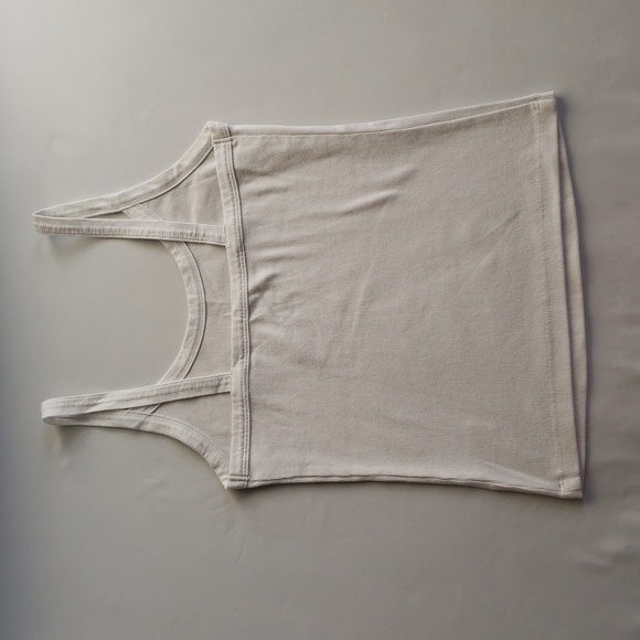 Women's Ribbed White Tank Top - Picture 2 of 2